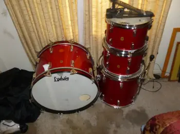 Ludwig Red Sparkle Drums