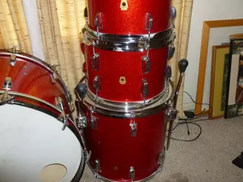 Ludwig Red Sparkle Drums