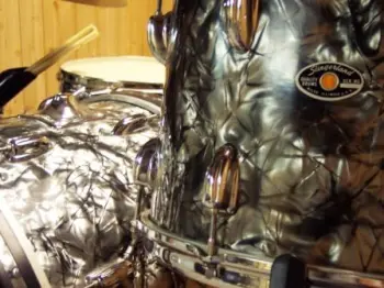 70's Slingerland 3pc for sale black pearl 24, 13, 16