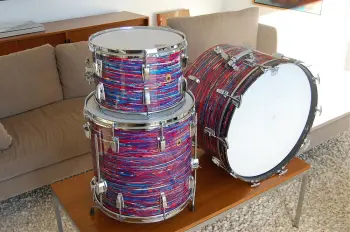 FS: Ludwig Psychedelic Red 22&quot;, 13&quot; 16&quot; Keystone
