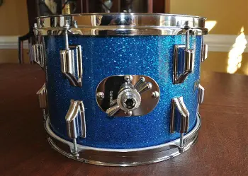 1964 Rogers Holiday 8x12 Tom Excellent Shape Blue Sparkle