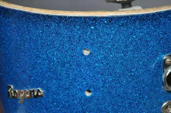 1964 Rogers Holiday 8x12 Tom Excellent Shape Blue Sparkle