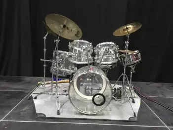 Zickos acrylic drums and Slingerland snare