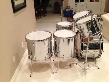 1977 chrome over wood 6-piece Slingerland kit