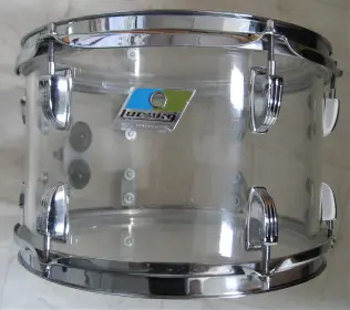 Ludwig Clear Vistalite 8x12 tom (1976)