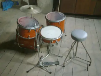Vintage TROWA Jazz Drumset orange glitter (poor mans teardrop)