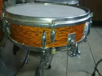Vintage TROWA Jazz Drumset orange glitter (poor mans teardrop)