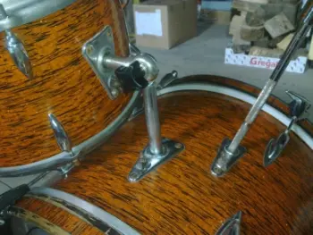 Vintage TROWA Jazz Drumset orange glitter (poor mans teardrop)