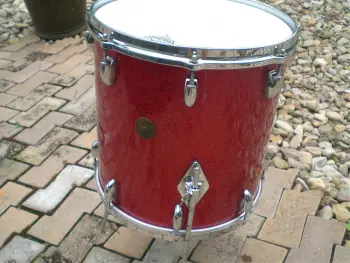 60's gretsch 14&quot;x14&quot; floor tom in red sparkle, Beautiful!