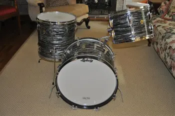 1960s Ludwig Oyster Black Pearl Drum Set