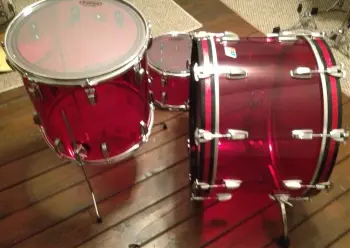 Newer Limited Edition Red and Green Ludwig Vistalites