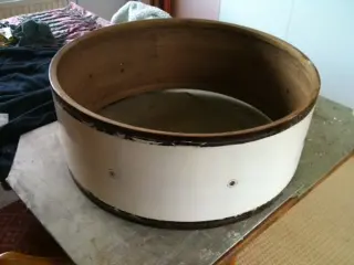 Doing up a 1925 Hawkes and Son bass drum
