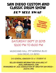 San Diego Custom &amp; Classic Drum Show THIS Weekend Sept 21