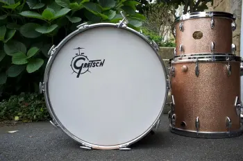 Gretsch SSB with chromed steel bass drum hoops