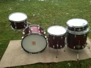 1960's vintage Rogers Holiday drums in Red Onyx! 12/14/16/20 + powertone snare!