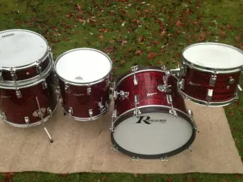 1960's vintage Rogers Holiday drums in Red Onyx! 12/14/16/20 + powertone snare!