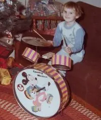 Oldest pic of you existing behind a set of drums.