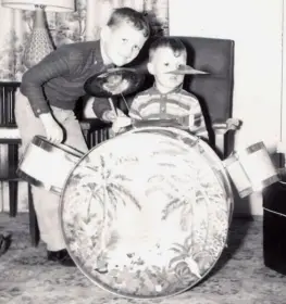Oldest pic of you existing behind a set of drums.