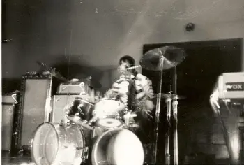 Oldest pic of you existing behind a set of drums.