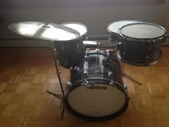 60's Ludwig Black Oyster Downbeat 12/14/20 with matching downbeat snare!