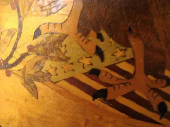1920s LUDWIG &amp; LUDWIG No. 223 12X17 GOLD PLATED/CUSTOM MARQUETRY ONE-OFF SEPARAT