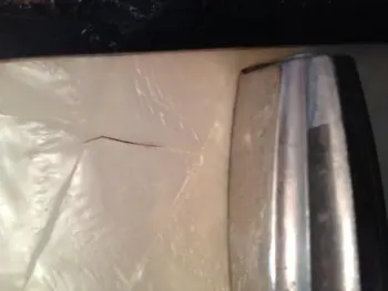 Method to repair small splits in bass drum wrap?