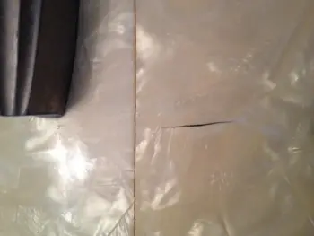 Method to repair small splits in bass drum wrap?