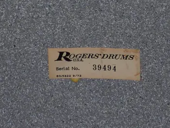 Rogers 16x18&quot; floor tom 1972 era white wrap