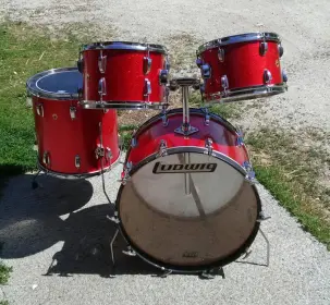 late 60s red sparkle Ludwig Hollywood's