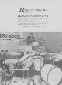 1967 Rogers Drums Canadian Price List Question