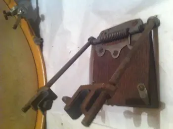 Collection of very old bass drum pedals, make? Value?