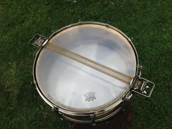 RARE 1920's 'Super Ludwig' Brass 2 piece shell 10 lug snare drum