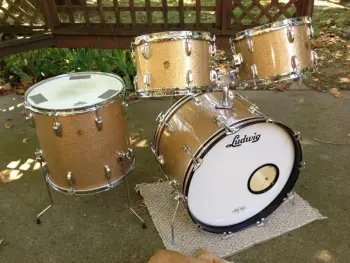 1966 Ludwig Hollywood Champagne Spkl for Vintage Ludwig or Gretsch or Rogers 20/14/12