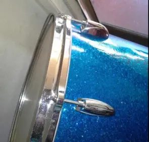 Gretsch round badge blue glass floor tom