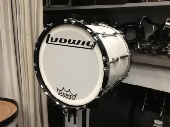 Ludwig Marching Bass sawed in half!