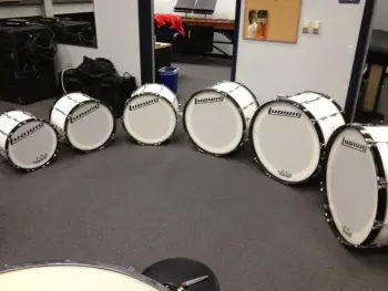 Ludwig Marching Bass sawed in half!