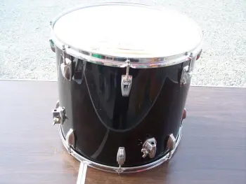 Late 70's Ludwig Black Vistalite 16x18 floor tom