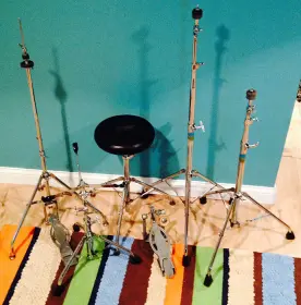 FOR SALE: Vintage 1970's Ludwig Hardware Pack / Hoop Mount Bass Muffler / Spur Mounts