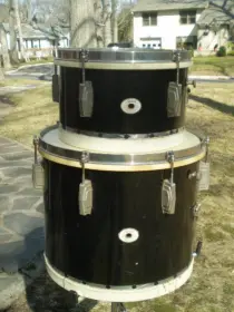 Ludwig and Ludwig pre-WWII black lacquer toms