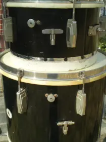 Ludwig and Ludwig pre-WWII black lacquer toms