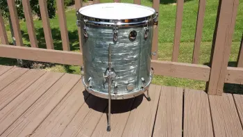 60's Gretsch Round Badge 14&quot; x 14&quot; floor tom in midnight blue pearl