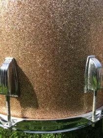 1966 Ludwig Downbeat 12/14/20 w matching Jazz Fest snare, Champagne Sparkle - AMAZING