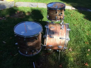 *RARE FINISH* Vintage Rogers Drum set, original Pink Oyster wrap!