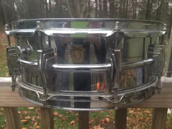 RARE COB Ludwig early 60's Pre-Serial Chrome-Over-Brass Surpaphonic snare drum!