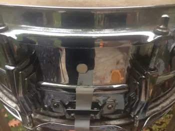 RARE COB Ludwig early 60's Pre-Serial Chrome-Over-Brass Surpaphonic snare drum!