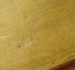Vintage cymbal with signature
