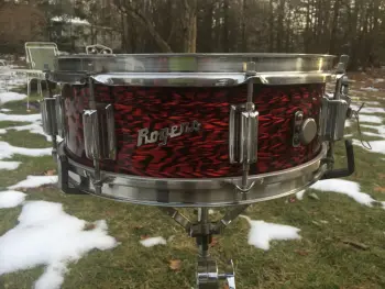 60's Rogers 'Powertone' model 5&quot;x14&quot; wood snare drum
