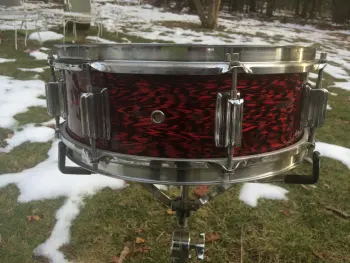 60's Rogers 'Powertone' model 5&quot;x14&quot; wood snare drum