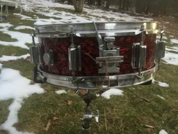 60's Rogers 'Powertone' model 5&quot;x14&quot; wood snare drum