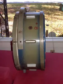 Vintage gretsch defender bass drum 12x28' blue/gold duco